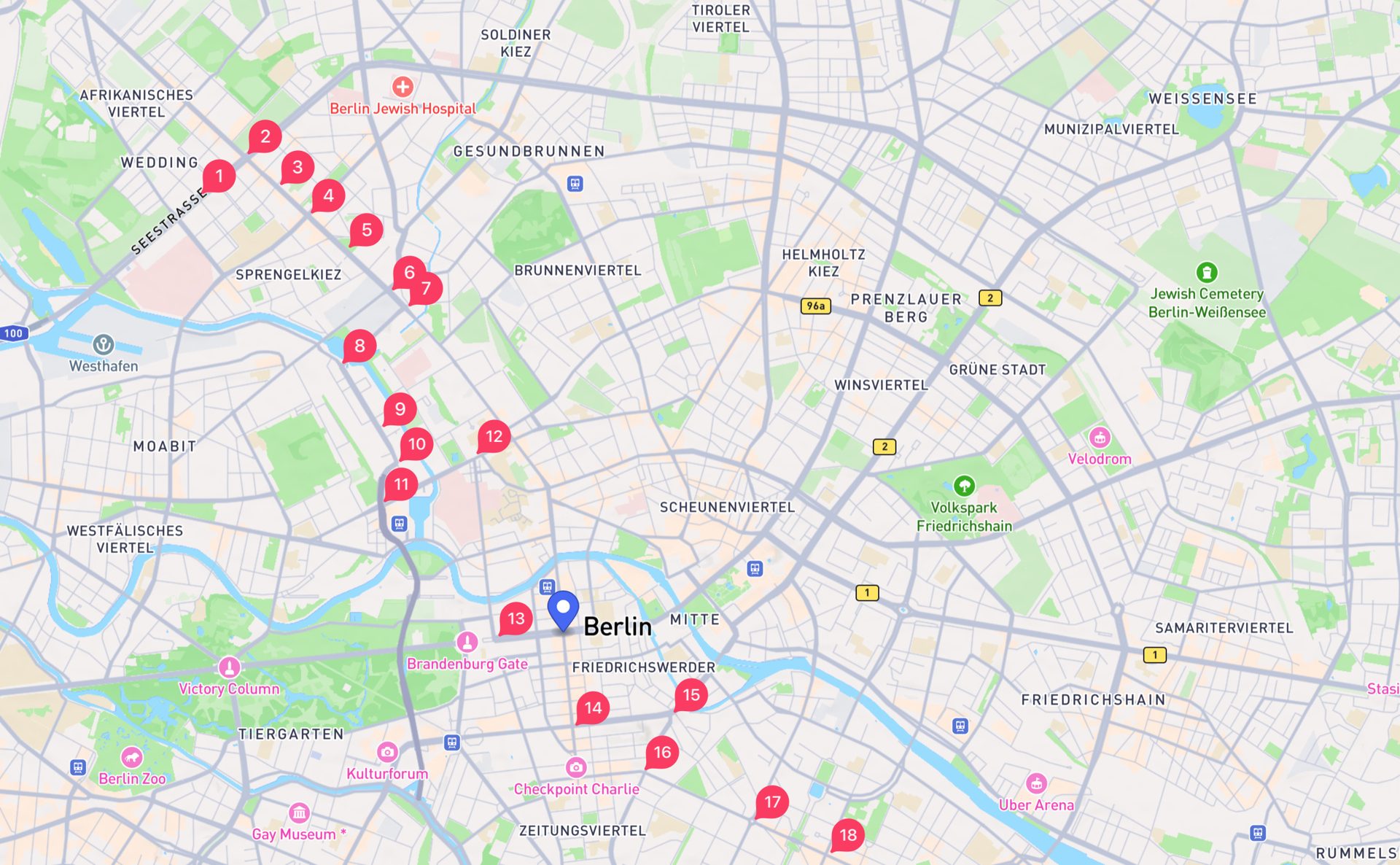 Via-Points Reasonable Density